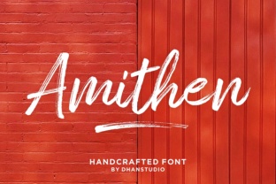 Amithen: A Textured Brush Font for Authentic Designs