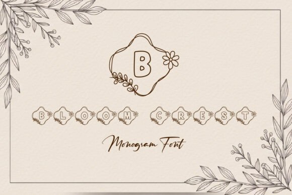 Bloom Crest Monogram: Where Botanical Charm Meets Bold Initials