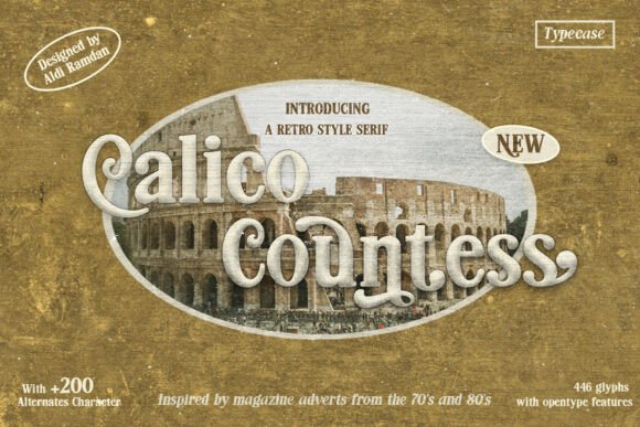 Calico Countess: A Retro Serif for Modern Branding