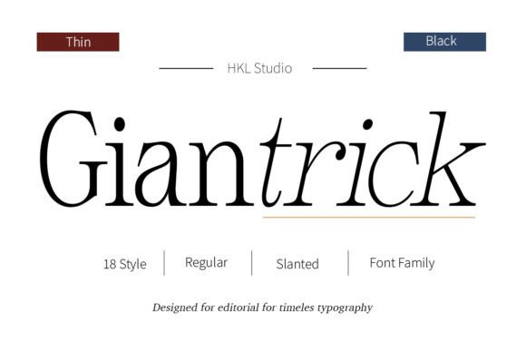 Giantrick: The Serif Font for Timeless Brand Elegance