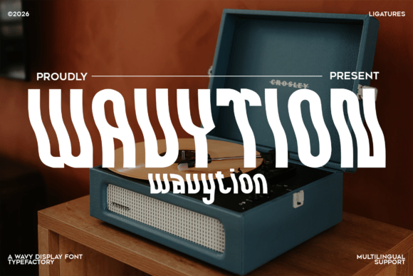 Wavytion: A Psychedelic Typeface for Bold Visuals